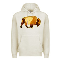 Oatmeal Heather Desert Landscape Bison Silhouette Premium Hoodie - Bettercallsaul