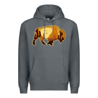 Rock Desert Landscape Bison Silhouette Premium Hoodie - Bettercallsaul