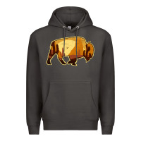 Smoke Desert Landscape Bison Silhouette Premium Hoodie - Bettercallsaul