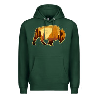 Sports Green Desert Landscape Bison Silhouette Premium Hoodie - Bettercallsaul