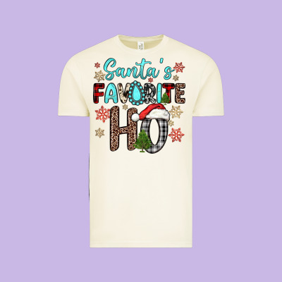 Santa S Favorite Ho Vintage Tee Designed By Jahusdesignshop