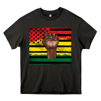 Asphalt Juneteenth American flag Heavy Core Tee - Artiststas