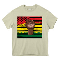 Mossy Juneteenth American flag Heavy Core Tee - Artiststas