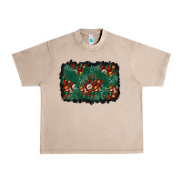 French Oak christmas gift box and leopard background Urban Heavy Tee - BundleAndBundleShop