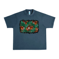 Midnight Navy christmas gift box and leopard background Urban Heavy Tee - BundleAndBundleShop
