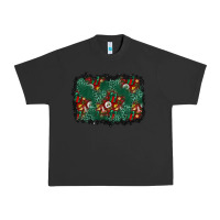 Pigment Black christmas gift box and leopard background Urban Heavy Tee - BundleAndBundleShop