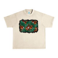 Sandshell christmas gift box and leopard background Urban Heavy Tee - BundleAndBundleShop