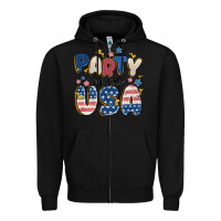 Black party in the usa Zipper Hoodie - MaliasSmallBusiness