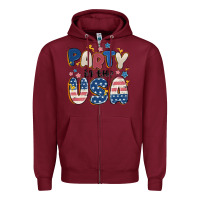 Burgundy party in the usa Zipper Hoodie - MaliasSmallBusiness