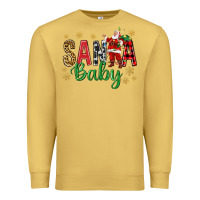 Antique Gold Santa Baby With Santa Premium Sweatshirt - BundleAndBundleShop