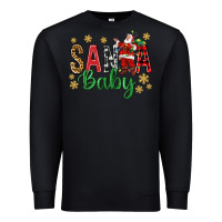 Black Santa Baby With Santa Premium Sweatshirt - BundleAndBundleShop