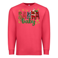 Cardinal Santa Baby With Santa Premium Sweatshirt - BundleAndBundleShop