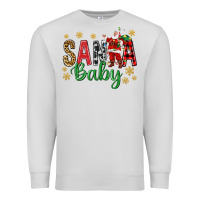 Dove Grey Santa Baby With Santa Premium Sweatshirt - BundleAndBundleShop