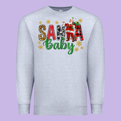 Santa Baby With Santa Premium Sweatshirt Designed By Bundleandbundleshop