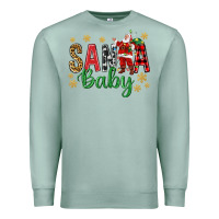 Seafoam Santa Baby With Santa Premium Sweatshirt - BundleAndBundleShop