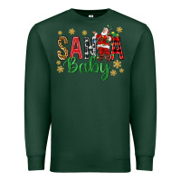 Sports Green Santa Baby With Santa Premium Sweatshirt - BundleAndBundleShop