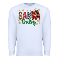 White Santa Baby With Santa Premium Sweatshirt - BundleAndBundleShop