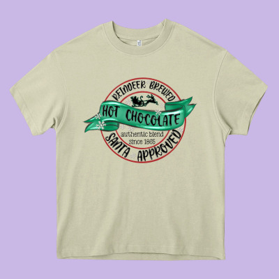 Reindeer Brewed Santa Approved Heavy Core Tee Designed By Maliassmallbusiness