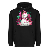 Black pink christmas snowman Heavyweight Hoodie - MaliasSmallBusiness