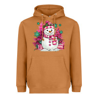 Meerkat pink christmas snowman Heavyweight Hoodie - MaliasSmallBusiness