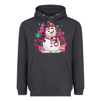 Smoke pink christmas snowman Heavyweight Hoodie - MaliasSmallBusiness