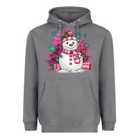 Storm pink christmas snowman Heavyweight Hoodie - MaliasSmallBusiness