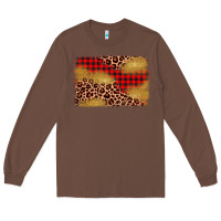 Chestnut christmas leopard glitter background Long Sleeve Tee - AdoDesignShop