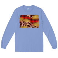 Colony Blue christmas leopard glitter background Long Sleeve Tee - AdoDesignShop