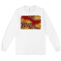 White christmas leopard glitter background Long Sleeve Tee - AdoDesignShop