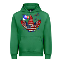 Emerald Gnome with 4th Of July elements Urban Hoodie - HowdyJamesFarm