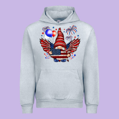 Gnome With 4th Of July Elements Urban Hoodie Designed By Howdyjamesfarm