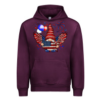 Mauve Wine Gnome with 4th Of July elements Urban Hoodie - HowdyJamesFarm