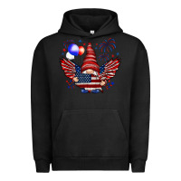 Pigment Black Gnome with 4th Of July elements Urban Hoodie - HowdyJamesFarm