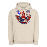 Pigment French Oak Gnome with 4th Of July elements Urban Hoodie - HowdyJamesFarm
