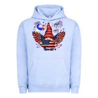 Pigment Grape Ice Gnome with 4th Of July elements Urban Hoodie - HowdyJamesFarm