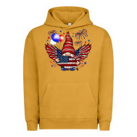 Pigment Peanut Butter Gnome with 4th Of July elements Urban Hoodie - HowdyJamesFarm