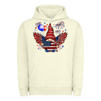 Pigment Pistachio Gnome with 4th Of July elements Urban Hoodie - HowdyJamesFarm