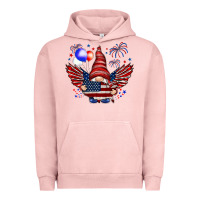 Pigment Salmon Gnome with 4th Of July elements Urban Hoodie - HowdyJamesFarm