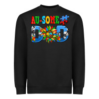 Black ausome autism dad Heavyweight Sweatshirt - AdoDesignShop