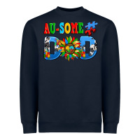 Navy ausome autism dad Heavyweight Sweatshirt - AdoDesignShop