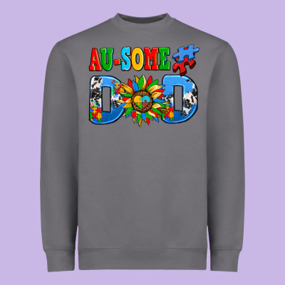 Ausome Autism Dad Heavyweight Sweatshirt Designed By Adodesignshop