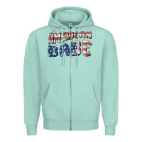 Seafoam American babe Zipper Hoodie - MaliasSmallBusiness