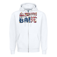 White American babe Zipper Hoodie - MaliasSmallBusiness