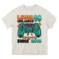 Cream level 10 unlocked awesome since 2013 Heavy Core Tee - MaliasSmallBusiness