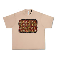 Burro christmas gingerbread man and house background Urban Heavy Tee - BundleAndBundleShop