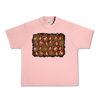 Salmon christmas gingerbread man and house background Urban Heavy Tee - BundleAndBundleShop