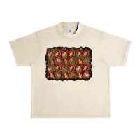 Sandshell christmas gingerbread man and house background Urban Heavy Tee - BundleAndBundleShop
