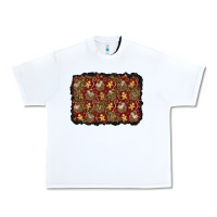 White christmas gingerbread man and house background Urban Heavy Tee - BundleAndBundleShop