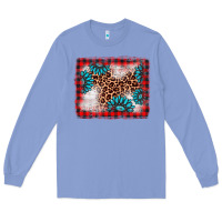 Colony Blue Christmas gemstone leopard background Long Sleeve Tee - AdoDesignShop
