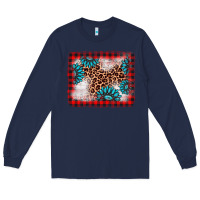 Navy Christmas gemstone leopard background Long Sleeve Tee - AdoDesignShop